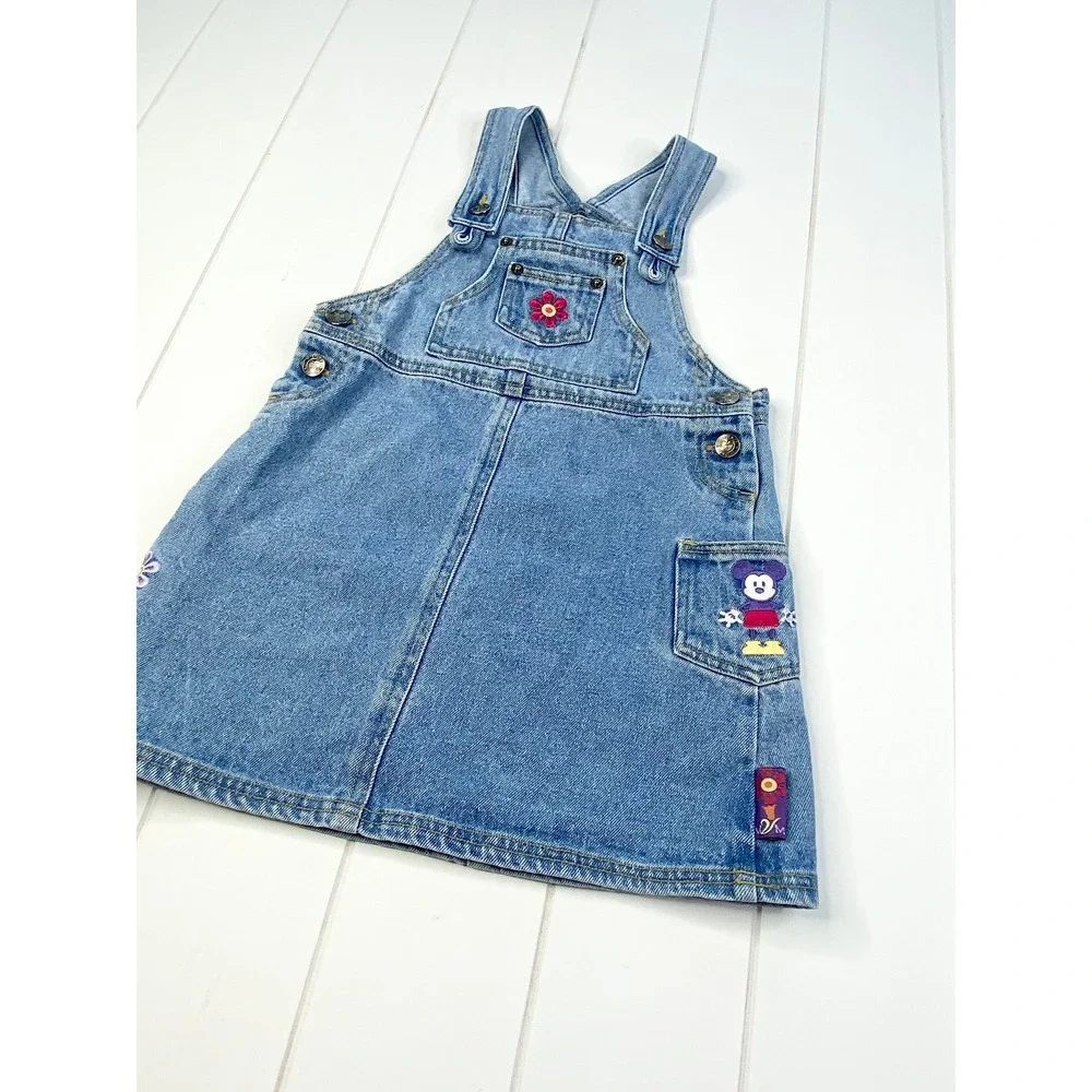 Vintage Mickey & Co Minnie Mouse‎ Denim Overall Dress, Size 6X
